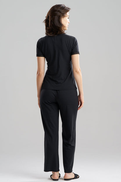 True Bliss T-Shirt PJ Set Black Natori