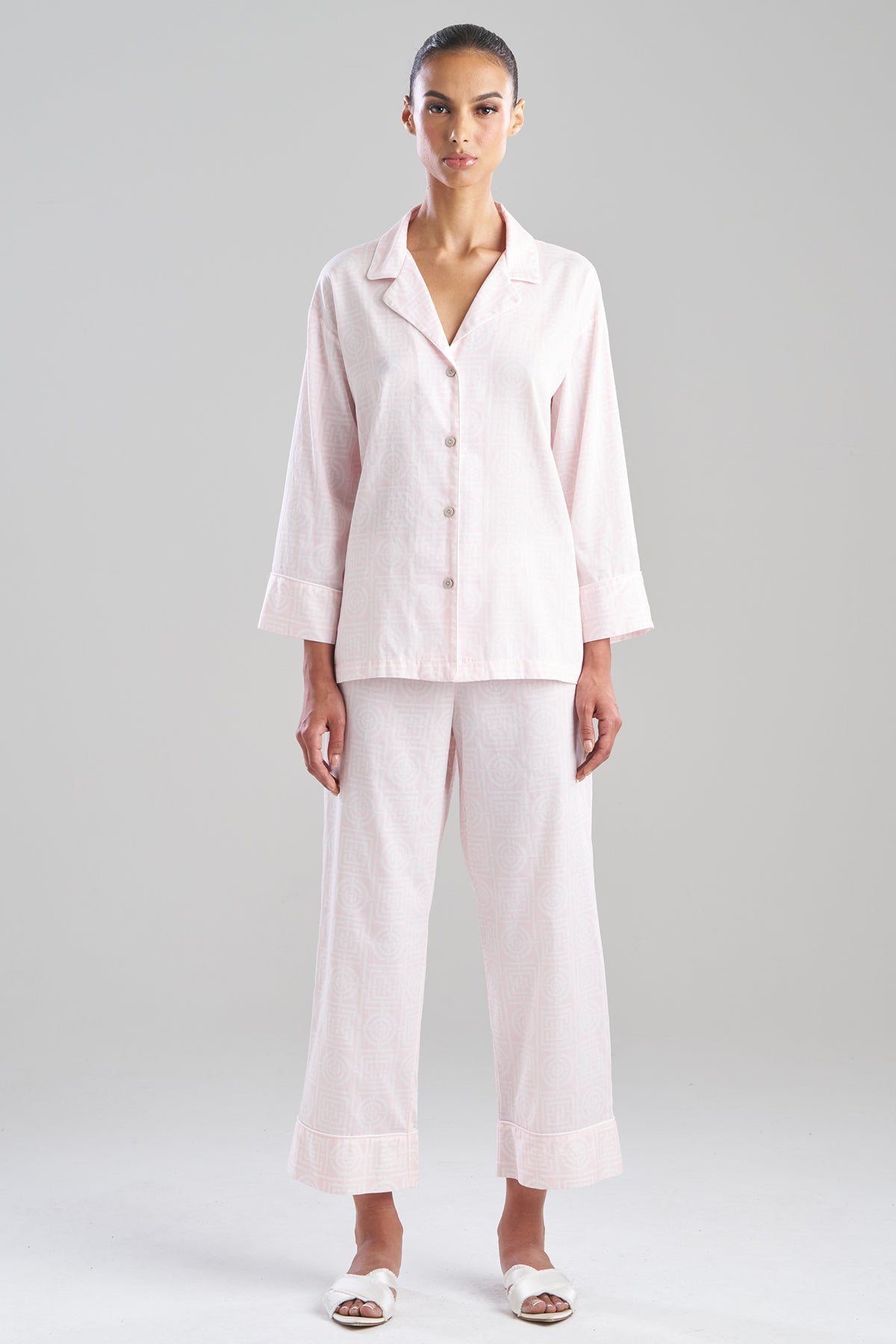Buy Infinity Cotton Sateen Notch PJ in Blush Pink Online Blush Pink Natori