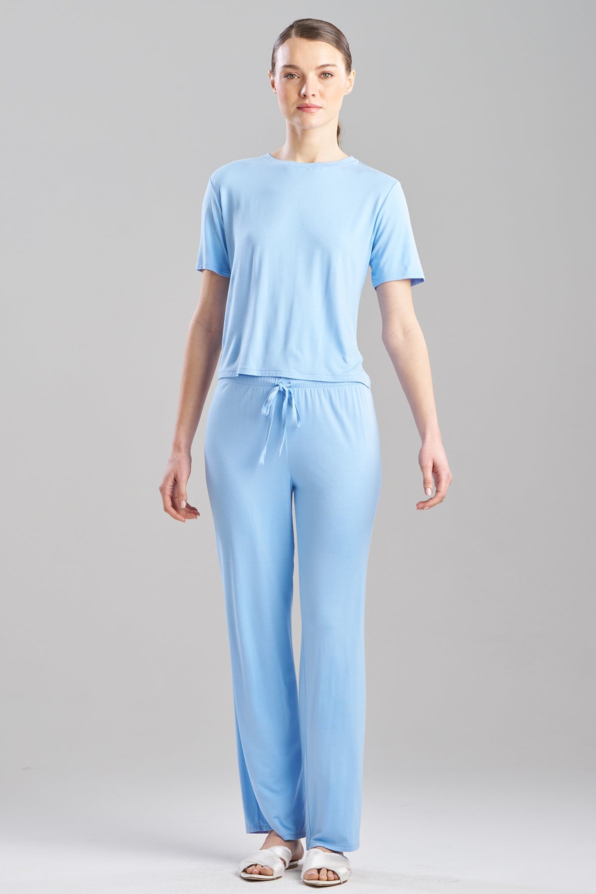 Feathers Essentials Lenzing™ Ecovero™ Viscose Crew Neck PJ Blue Jay Natori