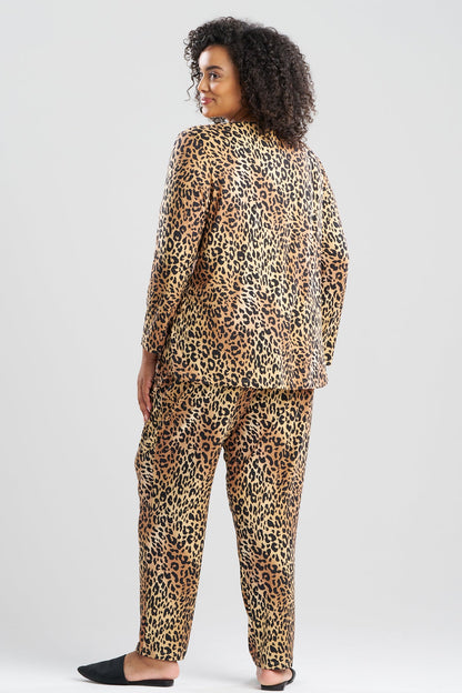 Exotic Animal Cozy Knit V-Neck PJ Natural Natori