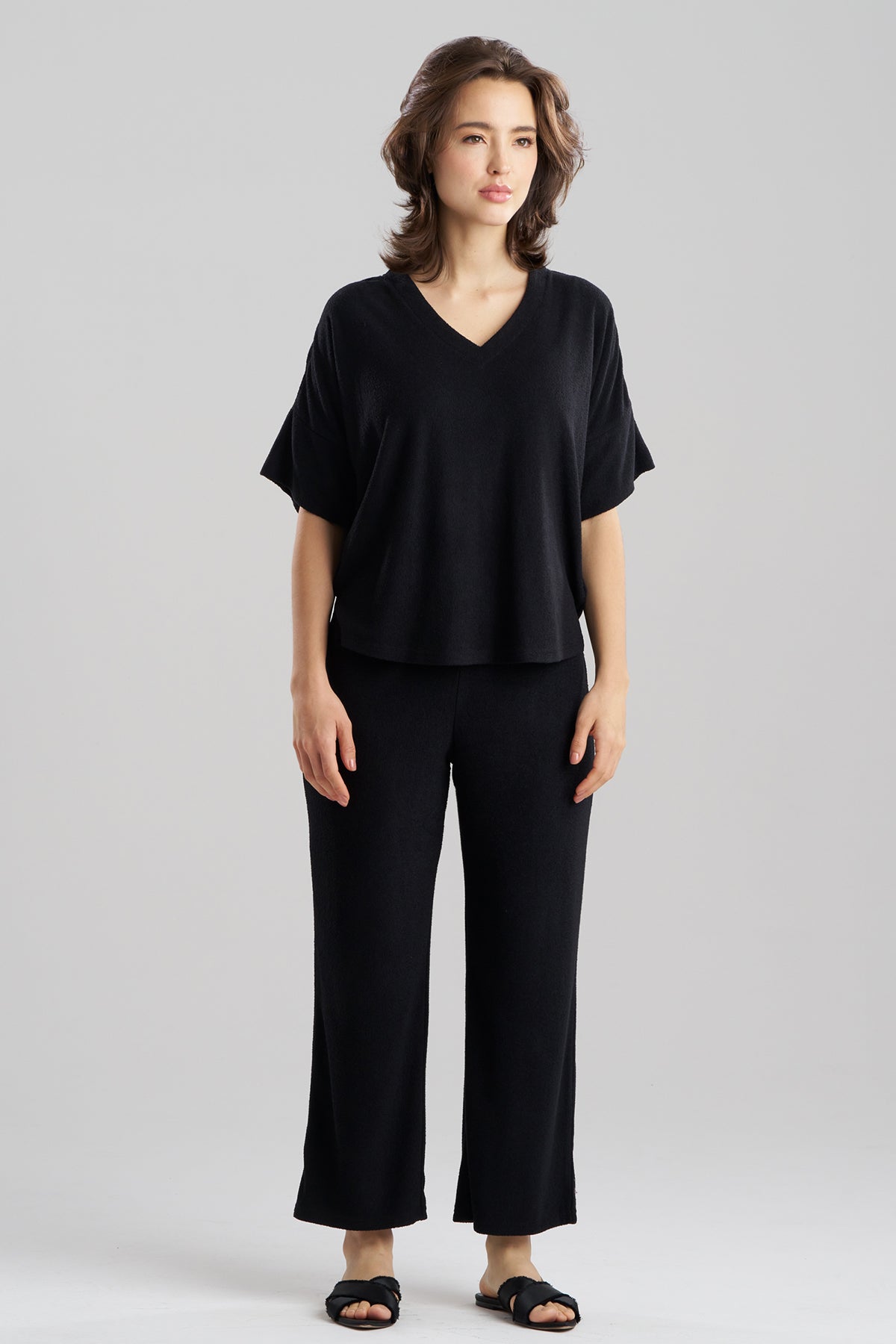 Terry Lounge Top & Pant Set Black Natori