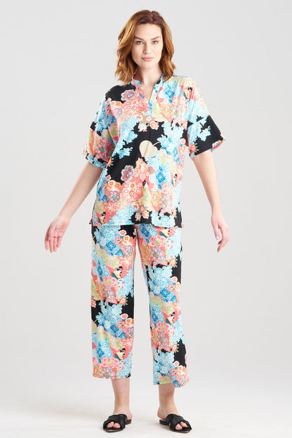 Buy Geisha Garden Cozy Knit PJ in Black Multi Online Black Multi Natori