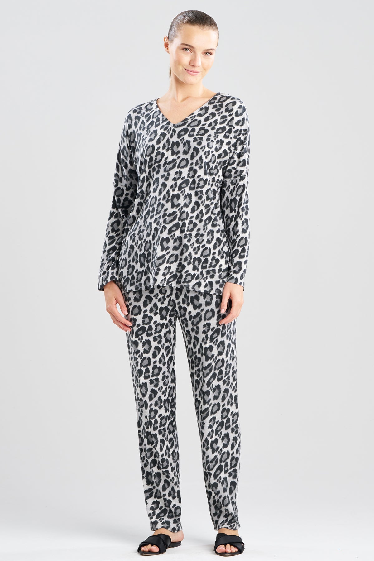 Ombre Leopard Printed Oasis PJ Charcoal Natori