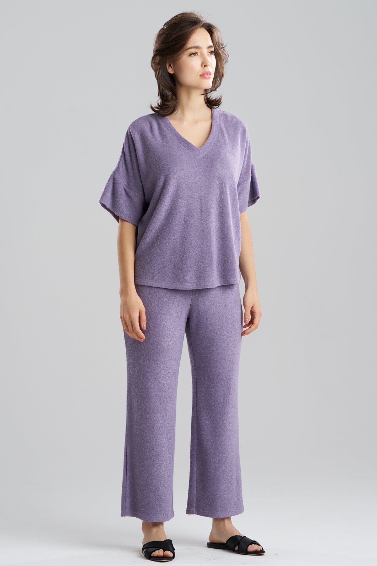Terry Lounge Top & Pant Set Slate Purple Natori