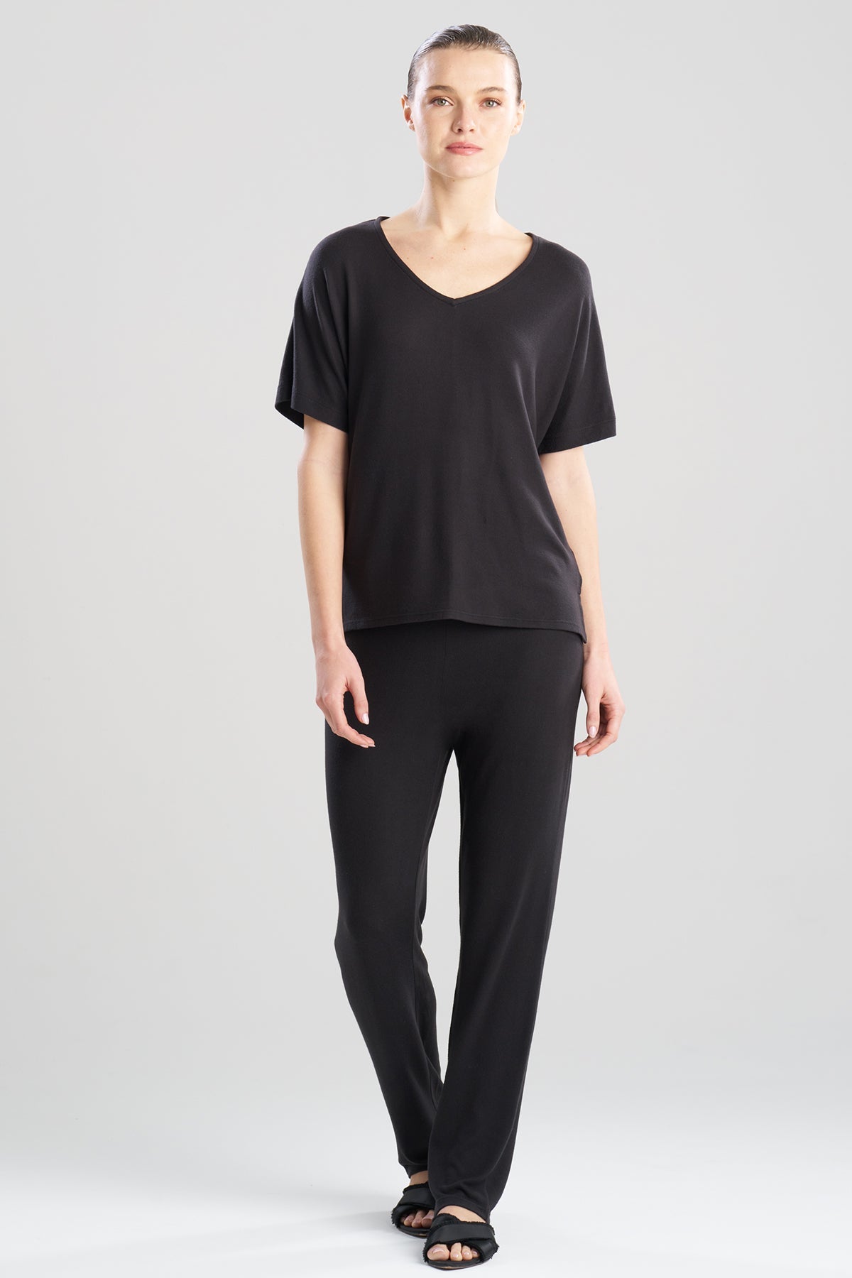 Oasis Short Sleeve PJ Black Natori