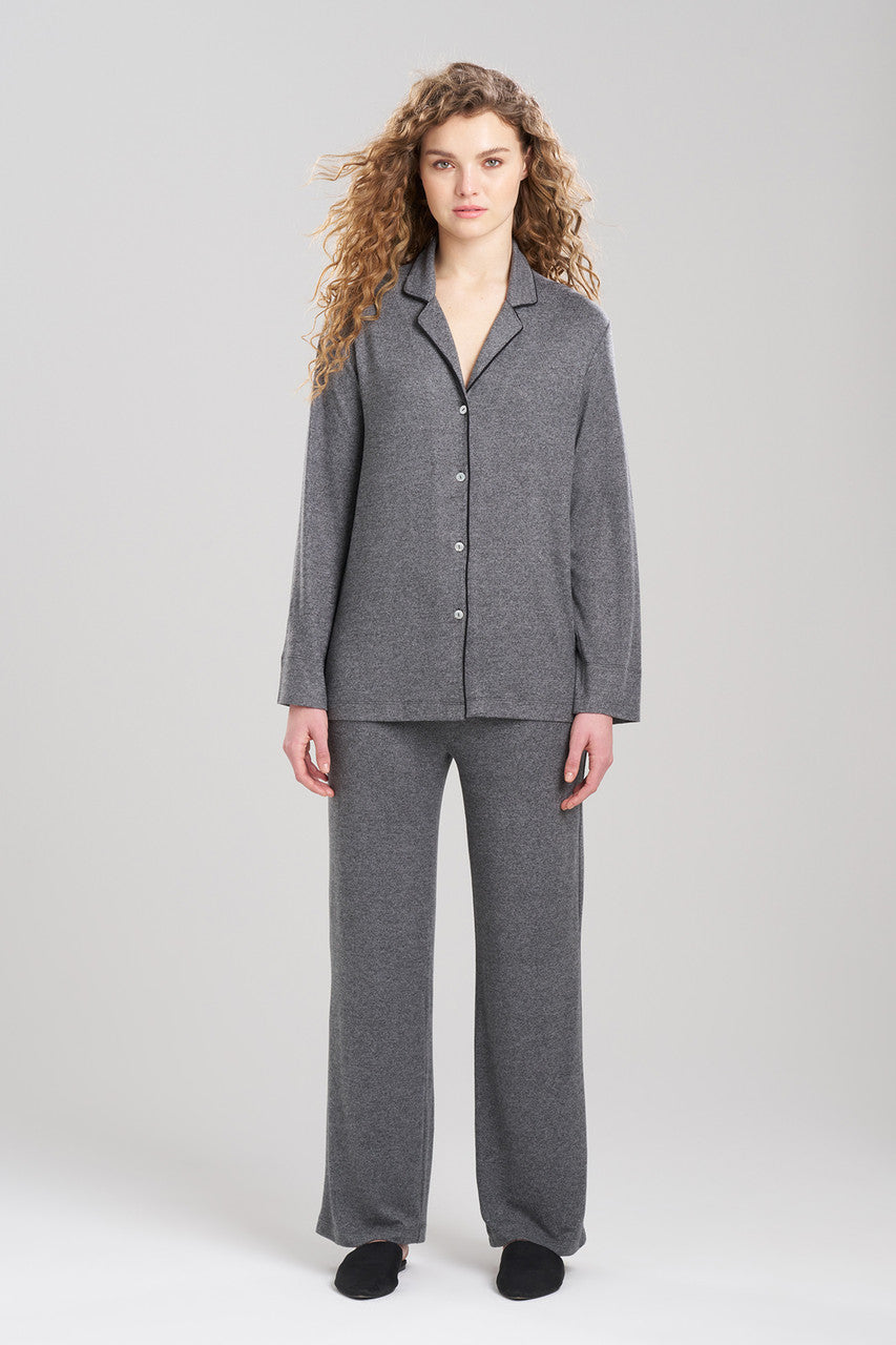 Buy Oasis Notch PJ in Charcoal Online Charcoal Natori