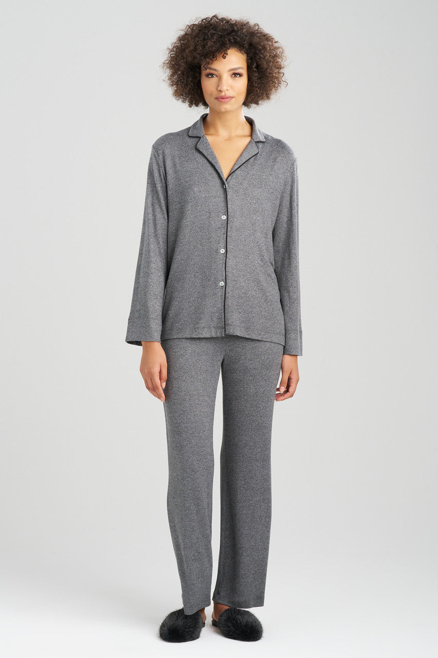 Buy Oasis Notch PJ in Charcoal Online Charcoal Natori
