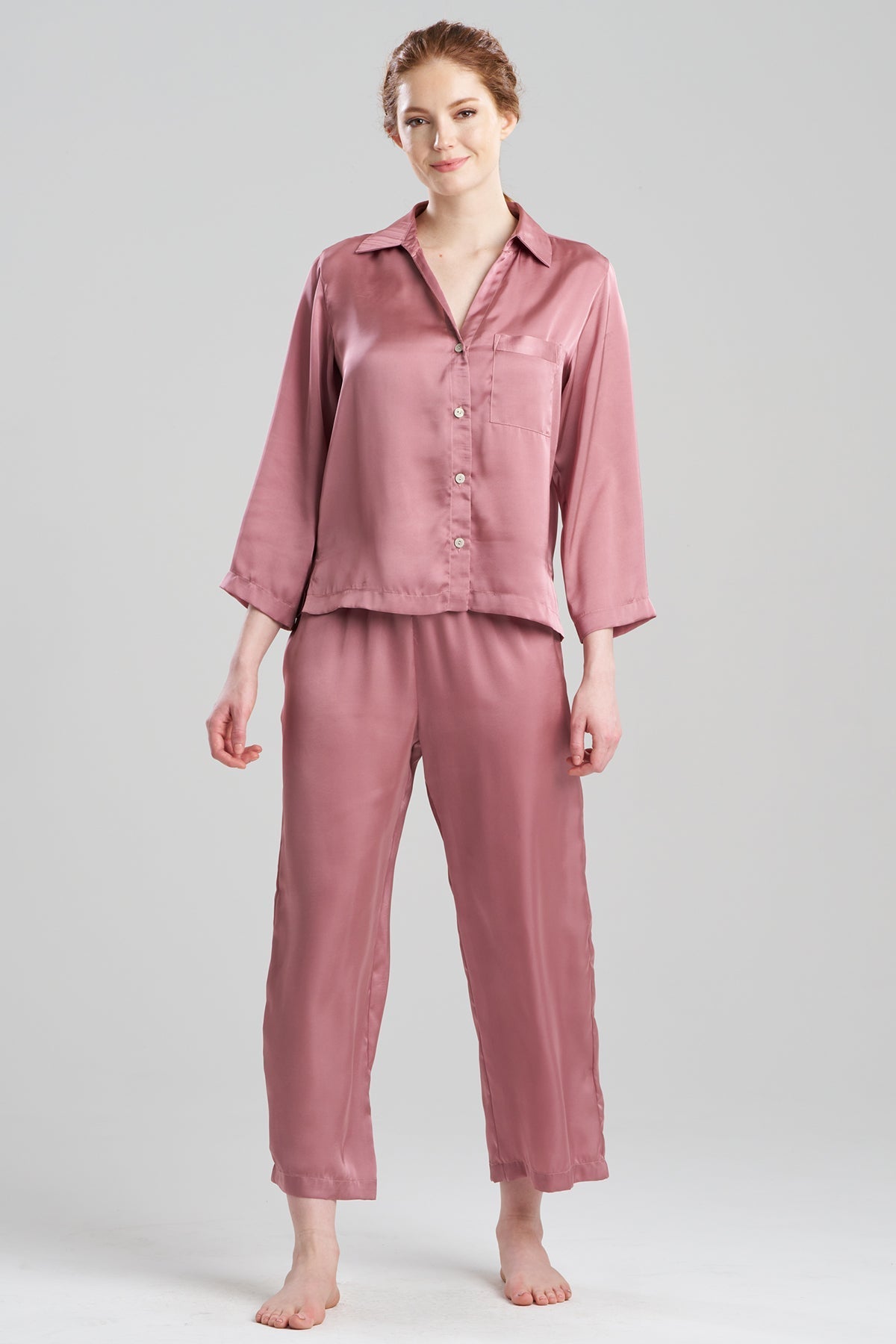 Ashley Icon Notch PJ Tea Pink Natori