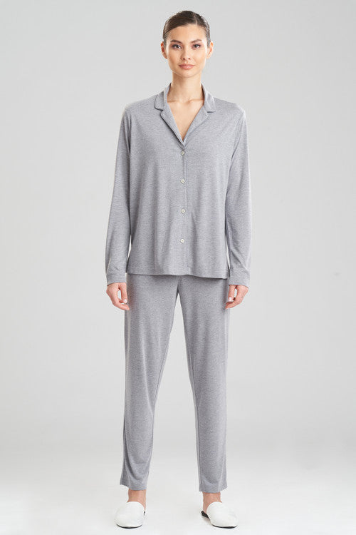 Buy Shangri-La TENCEL™ Long Sleeve Notch PJ in Heather Grey Online Heather Grey Natori