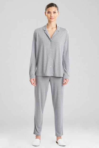 Buy Shangri-La TENCEL™ Long Sleeve Notch PJ in Heather Grey Online Heather Grey Natori