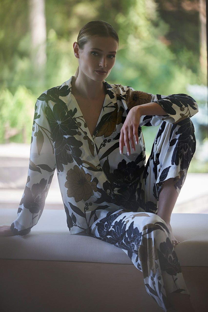 Buy Peony Blossom Notch PJ in Neutral Online Neutral Natori