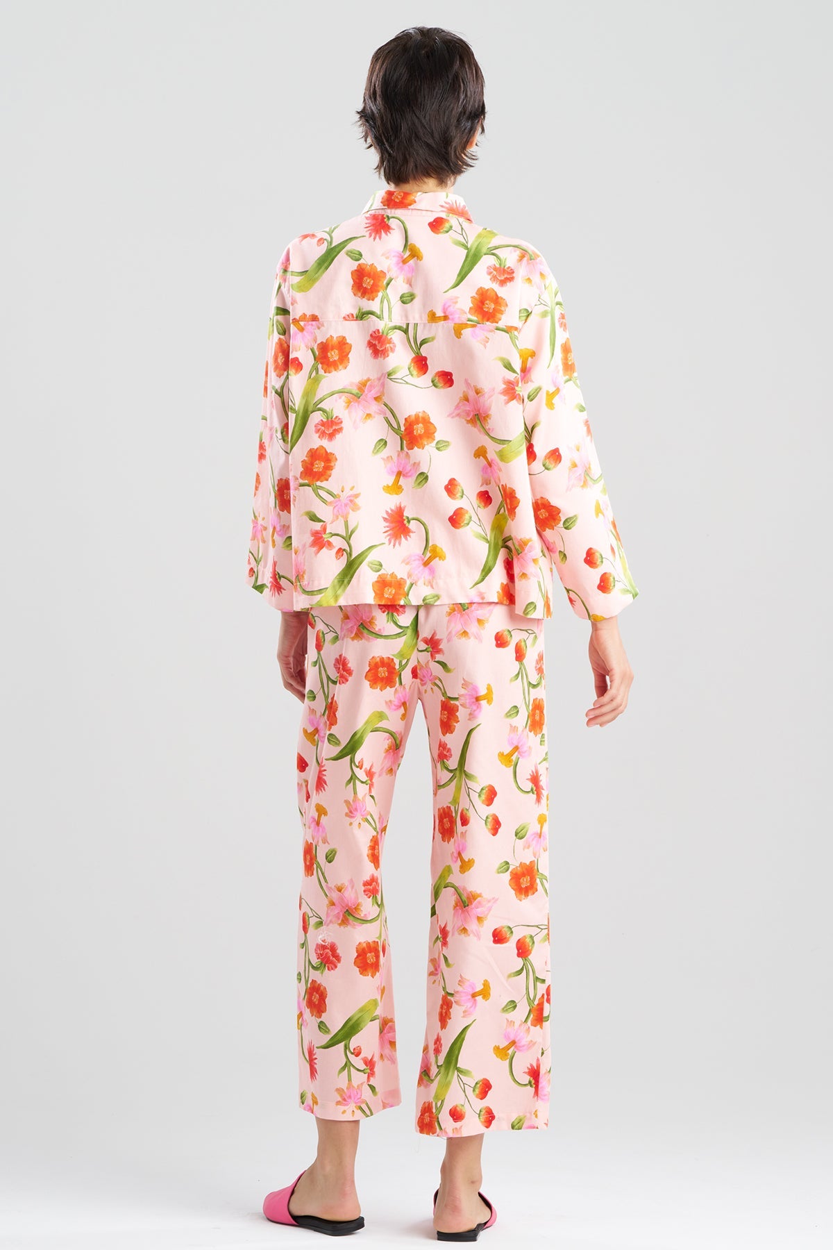 Solene Cotton Sateen Notch PJ Set Pink Multi Natori