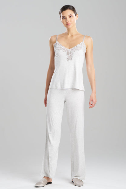 Buy Feathers Essentials Lenzing™ Ecovero™ Viscose Lace Cami PJ in Light Heather Grey Online Light Heather Grey Natori