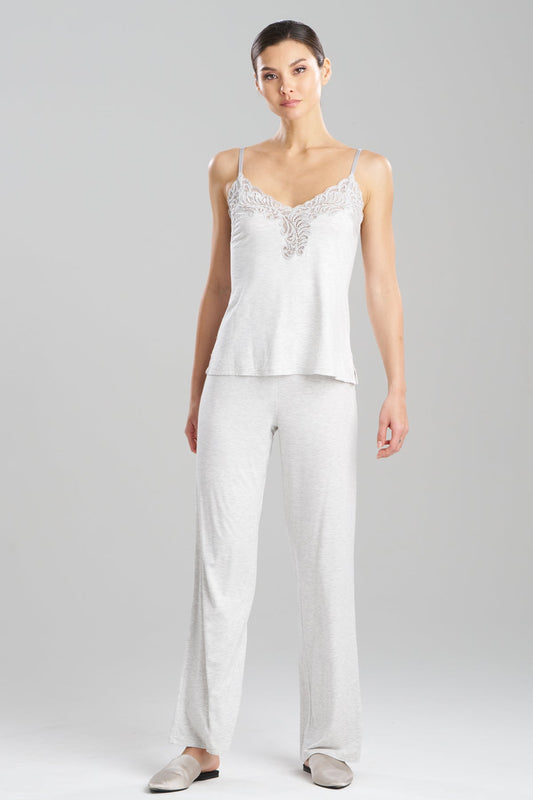 Buy Feathers Essentials Lenzing™ Ecovero™ Viscose Lace Cami PJ in Light Heather Grey Online Light Heather Grey Natori