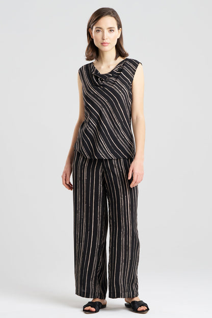 Tate Silk Modal Cowl Top PJ Black Natori