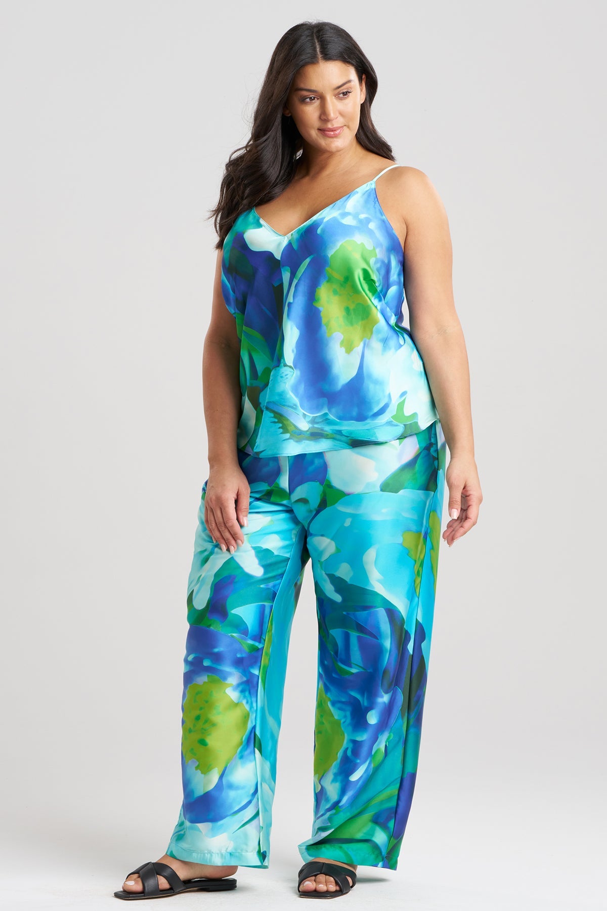 Garbo Cami PJ Blue Multi Natori