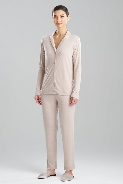 Buy Shangri-La TENCEL™ Long Sleeve Notch PJ in Cashmere Online Cashmere Natori