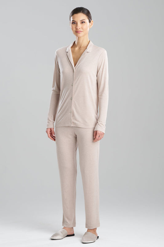 Buy Shangri-La TENCEL™ Long Sleeve Notch PJ in Cashmere Online Cashmere Natori