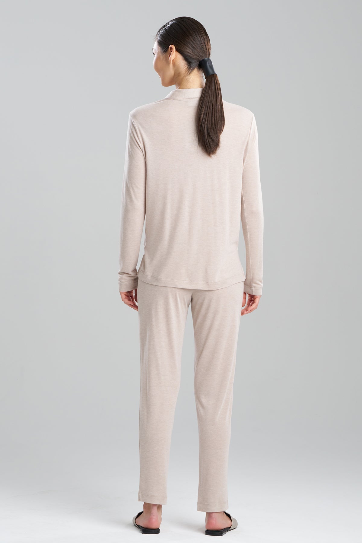 Buy Shangri-La TENCEL™ Long Sleeve Notch PJ in Cashmere Online Cashmere Natori