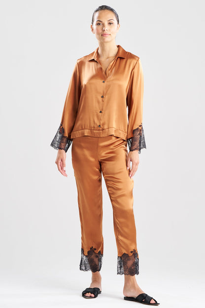 Lolita Lace Trim Silk Notch PJ Gold Rush Natori