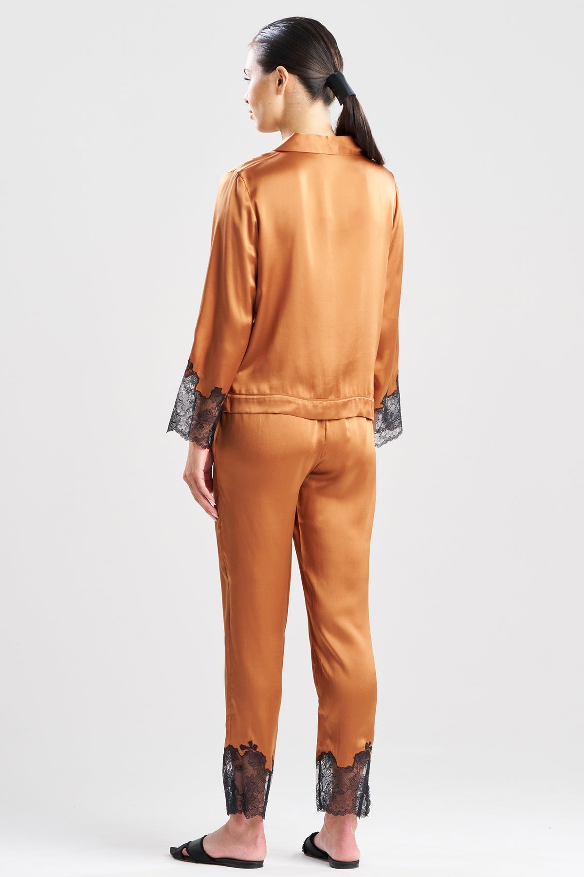 Lolita Lace Trim Silk Notch PJ Gold Rush Natori