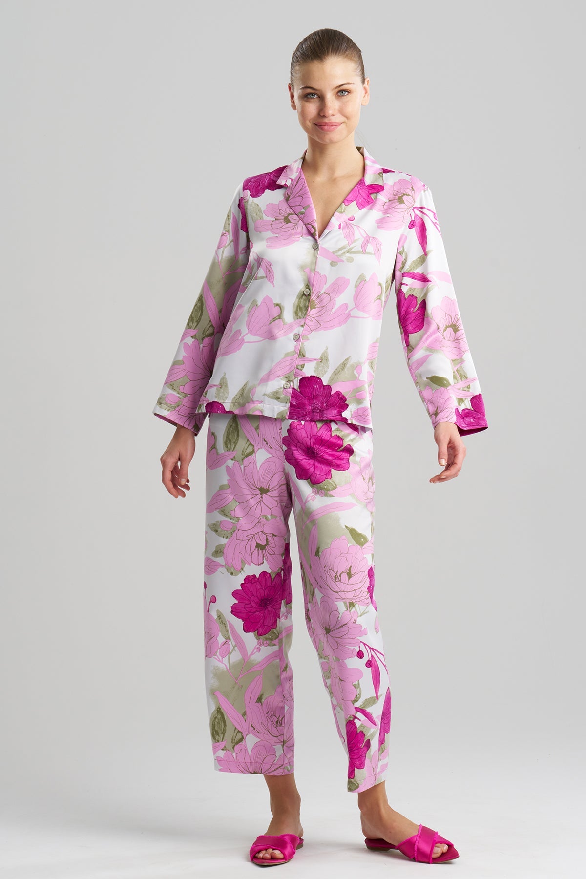 Buy Peony Blossom Notch PJ in Pink Multi Online Pink Multi Natori