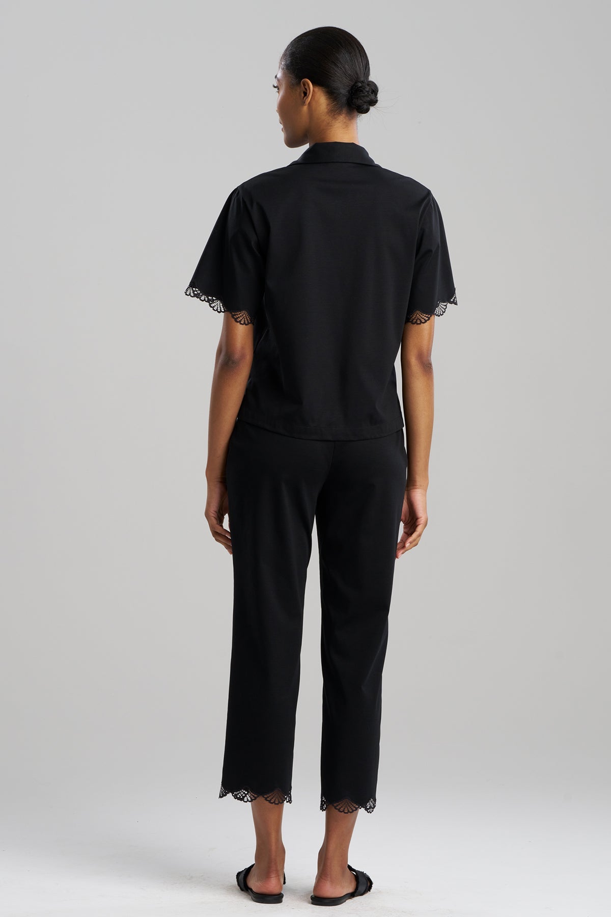 Bliss Serenity Cotton Short Sleeve PJ Black Natori