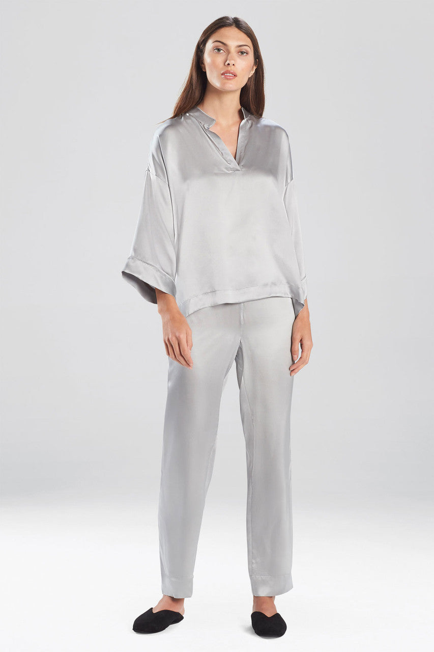 Buy Key Essentials Silk PJ in Silver Online Silver Natori