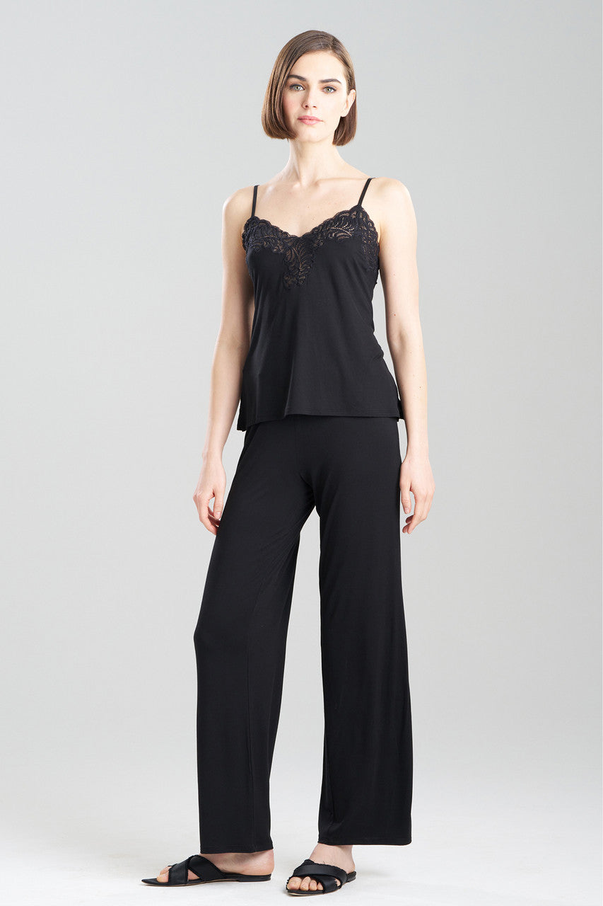 Buy Feathers Essentials Lenzing™ Ecovero™ Viscose Lace Cami PJ in Black Online Black Natori