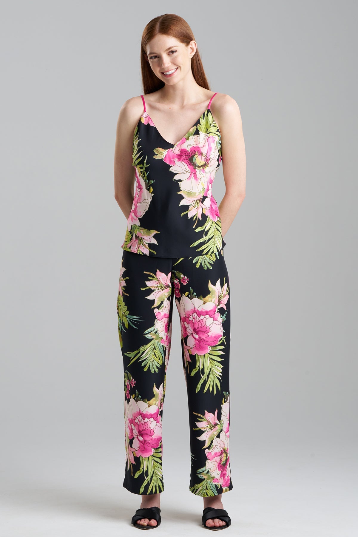 Sonomi Cami PJ Black Multi Natori