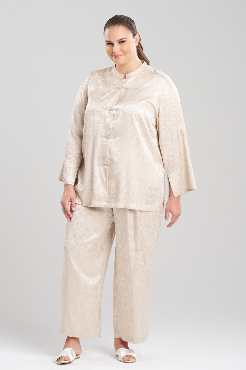 Buy Infinity Jacquard Mandarin PJ in Sand Taupe Online Sand Taupe Natori