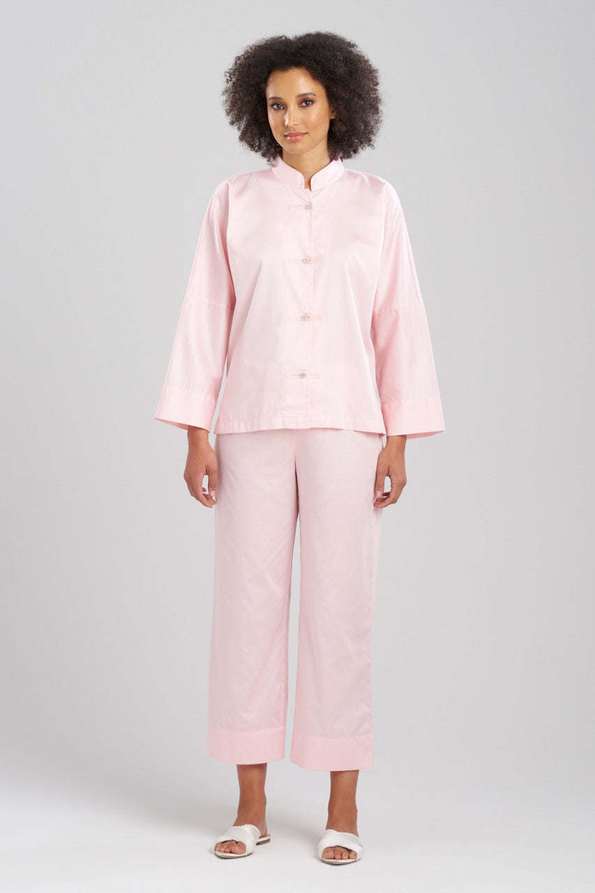 Buy Cotton Sateen Essentials Mandarin PJ in Blush Pink Online Blush Pink Natori