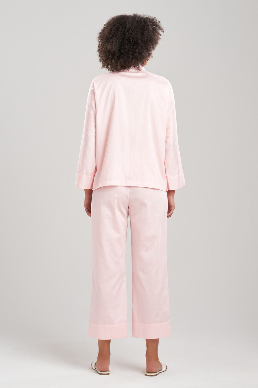 Buy Cotton Sateen Essentials Mandarin PJ in Blush Pink Online Blush Pink Natori
