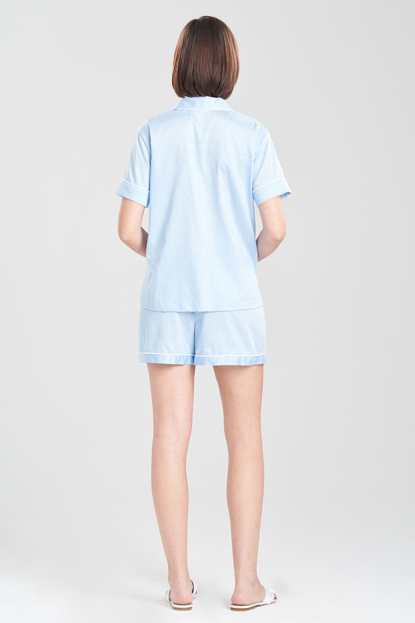 Buy Cotton Sateen Shorts PJ in Bluebell Online Bluebell Natori