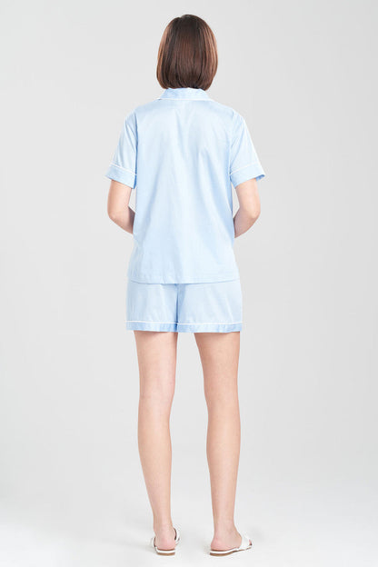 Buy Cotton Sateen Shorts PJ in Bluebell Online Bluebell Natori