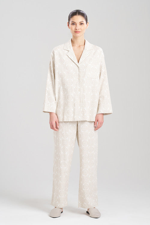 Buy Flannel Infinity Notch PJ in Sand Taupe Online Sand Taupe Natori