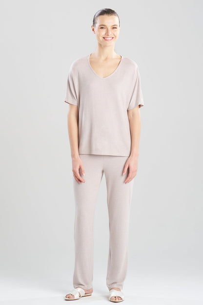Oasis Short Sleeve PJ Heather Velvet Mink Natori
