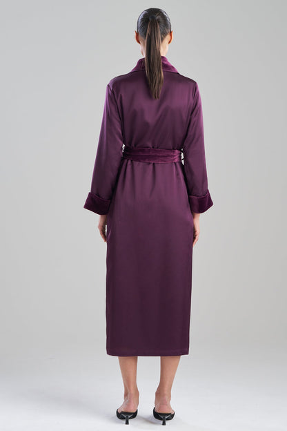 Satin Plush Robe Bordeaux Natori