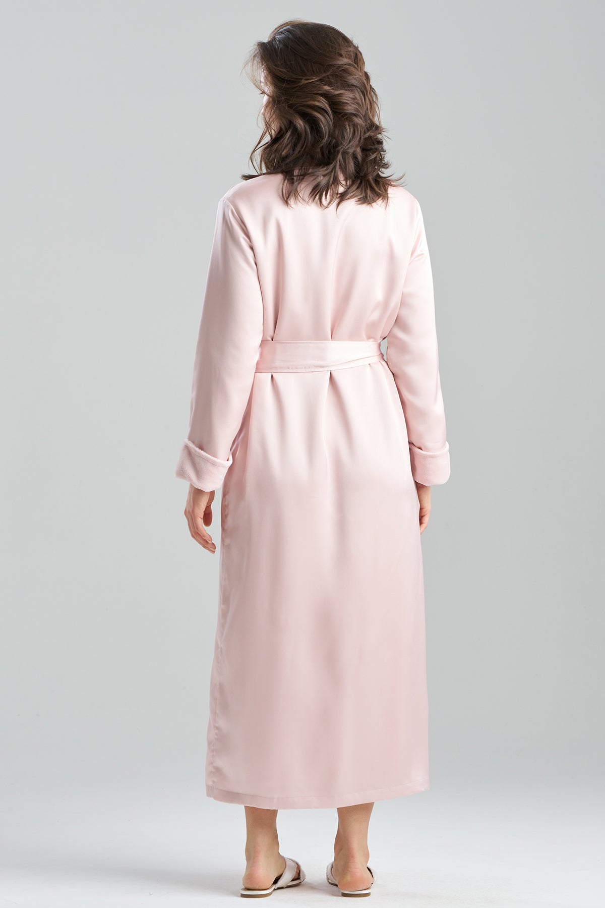 Satin Plush Robe Pink Rose Natori