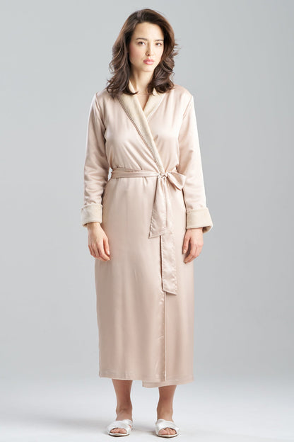 Satin Plush Robe Wheat Natori