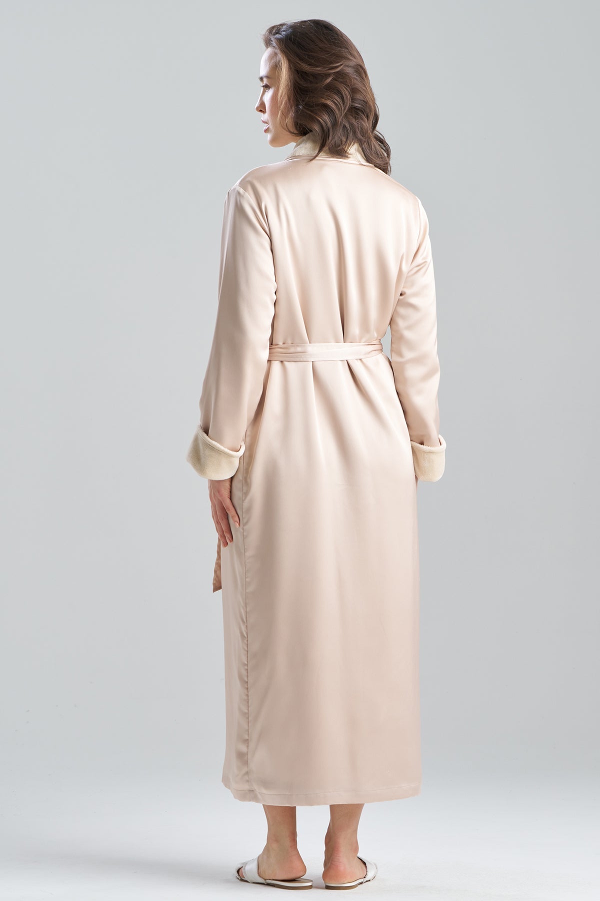Satin Plush Robe Wheat Natori