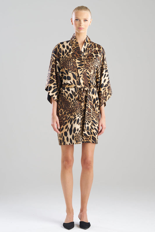 Luxe Leopard Wrap Chestnut Natori