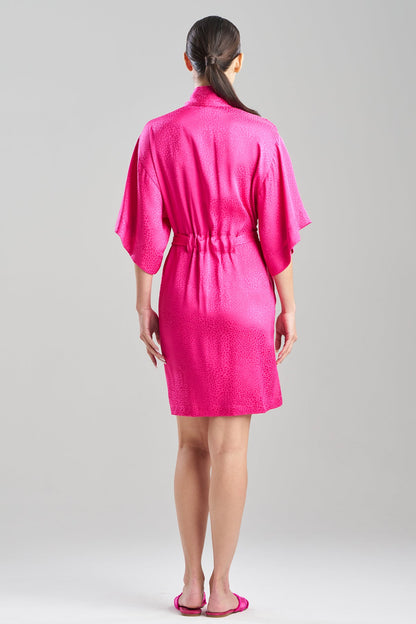 Wilderness Satin Jacquard Wrap Wilderness Pink Natori