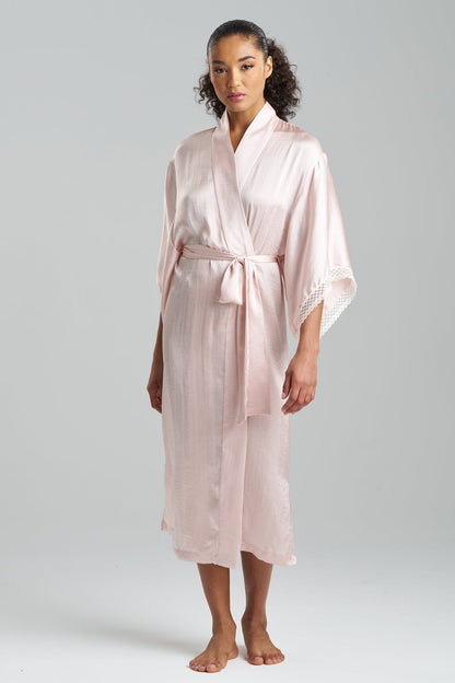 Ashley Icon Lace Robe Shell Pink Natori