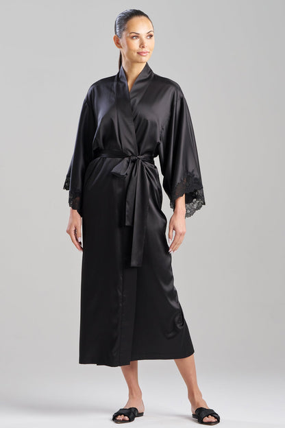 Buy Peony Glamour Robe in Black Online Black Natori