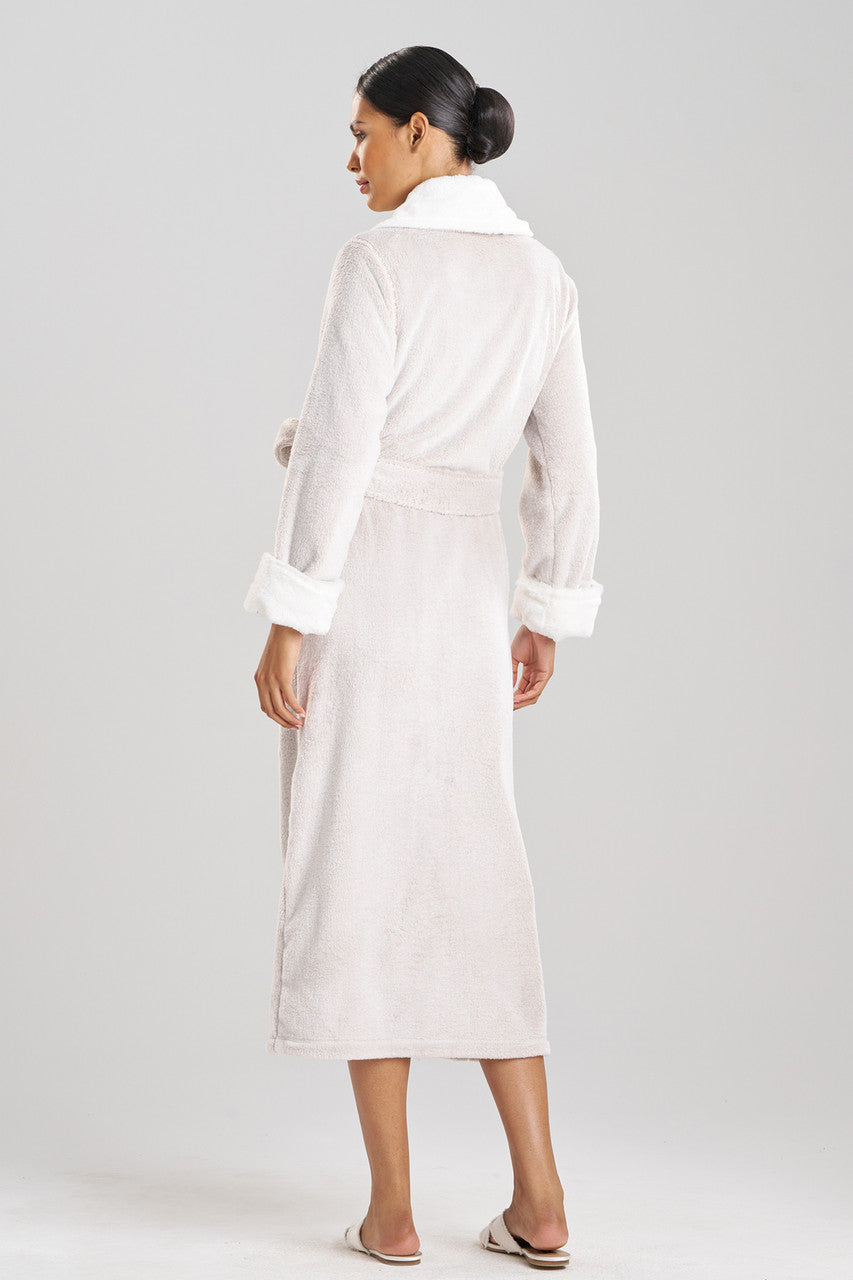 Buy Frosted Faux Fur Robe in Cashmere Online Cashmere Natori