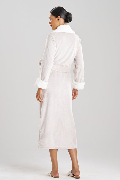 Buy Frosted Faux Fur Robe in Cashmere Online Cashmere Natori