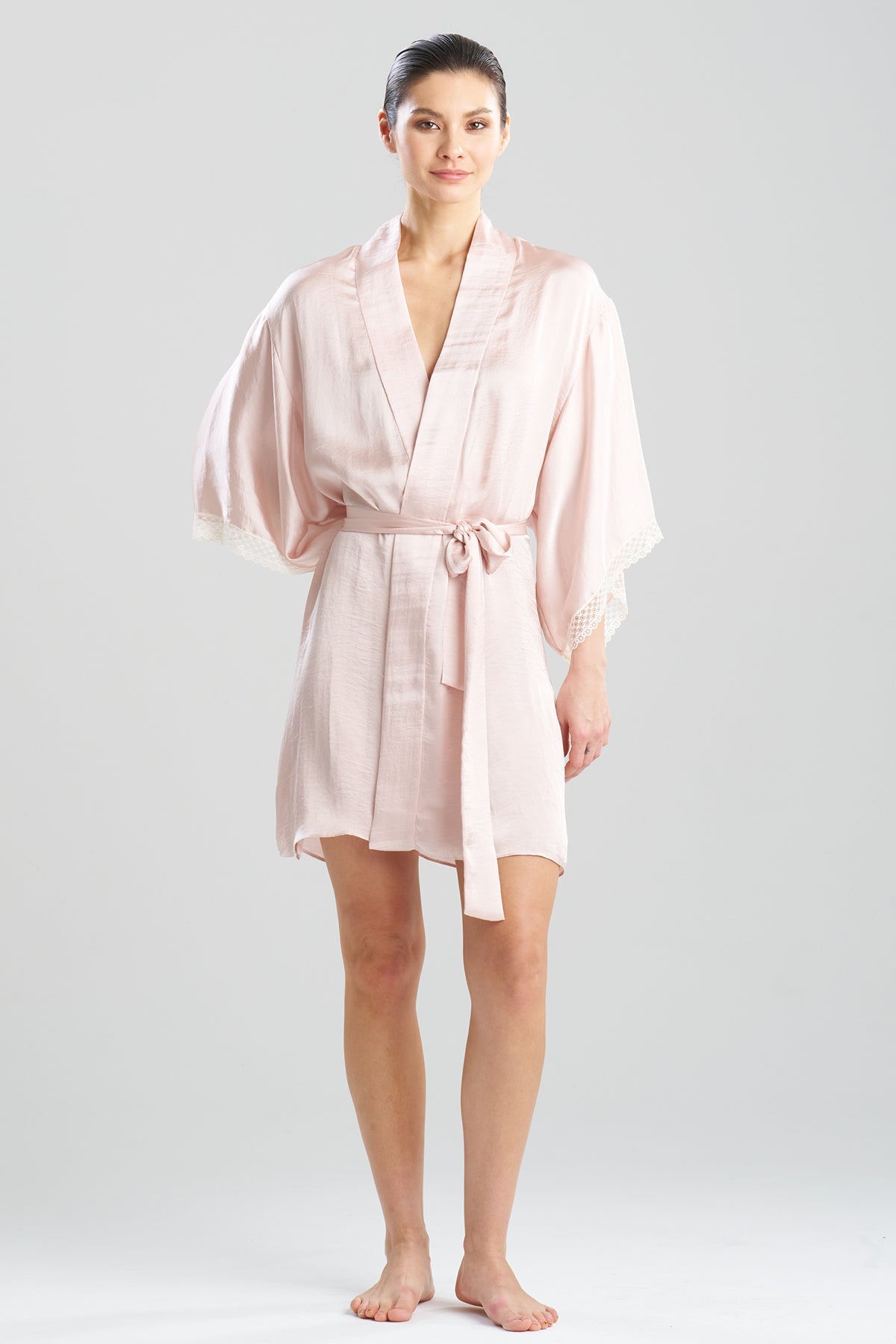 Ashley Icon Lace Wrap Shell Pink Natori