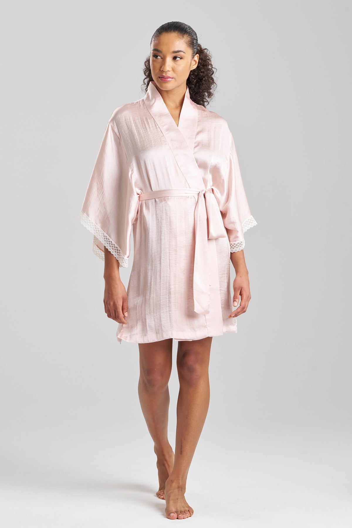 Ashley Icon Lace Wrap Shell Pink Natori
