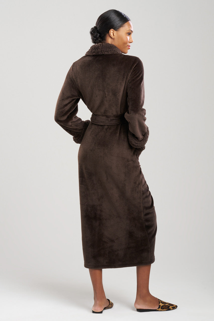 Buy Plush Sherpa Robe in Espresso Online Espresso Natori